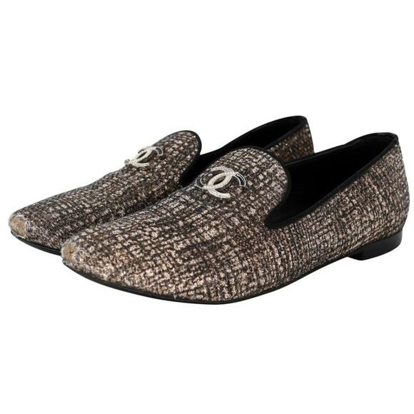 Chanel Ballet Metallic 38 Monogram Cc Casual Flats CC-S0608P-0003 - Picture 4 of 11
